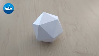 картинка: Икосаэдр из бумаги/Paper icosahedron/Правильный многогранник/DIY