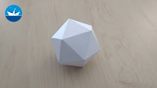 Икосаэдр из бумаги/Paper icosahedron/Правильный многогранник/DIY