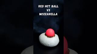 Red hot ball vs Mozzarella ✅ #satisfying  #Experiment #ASMR #Science #coconutmall #Redhotball