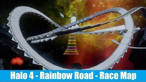 Halo 4 Custom Games - Rainbow Road Race Map Game Play