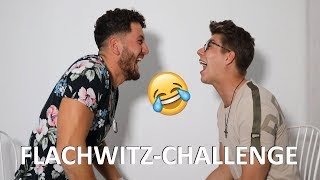 FLACHWITZ - CHALLENGE / Versuch nicht zu lachen mit Davin Herbrüggen | Momo Chahine