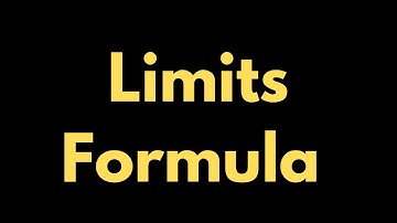 LIMITS FORMULAS | LIMITS AND CONTINUITY ALL FORMULAS CLASS 12 | LIMITS AND DERIVATIVES CLASS 11TH |