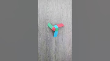 Origami easy paper flying spinner toy with Ski #origami #easyorigami #diy #paper #spinner #toy