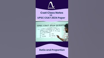 CSAT Class Notes vs UPSC CSAT 2024 Paper | abhimanu IAS