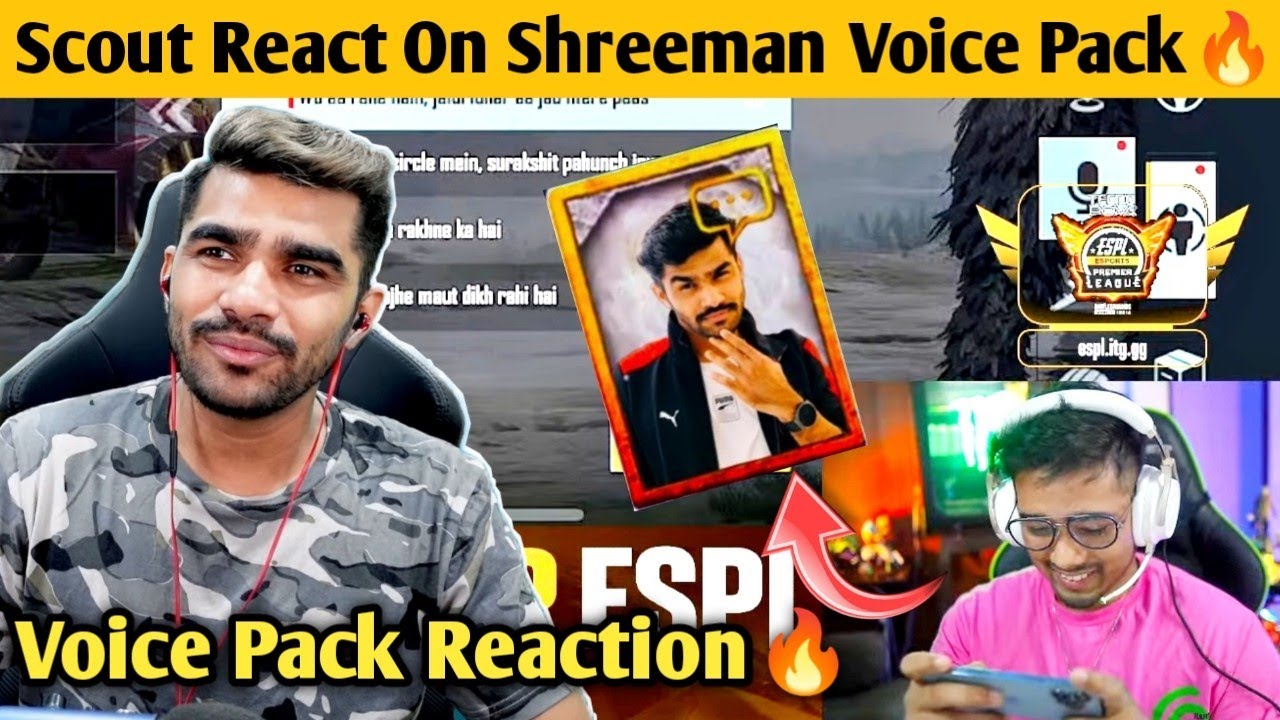 Scout react on shreeman legend voice pack 🔥 | Voice pack reaction - YouTube