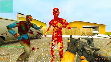 Counter Strike Source - Zombie Horde Mod Online Gameplay on Trainyard map
