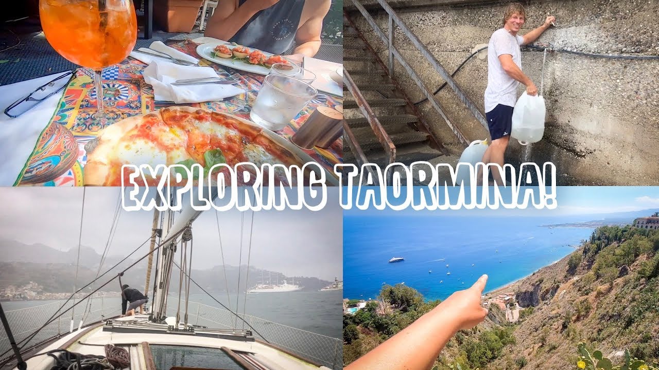 17.  Exploring Taormina and We get trapped in a storm! | Life on a Sailboat | Sailing Sunday
