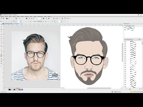 TRANSFORMAR FOTO EM DESENHO CARICATURA LOGOMARCA COREL DRAW