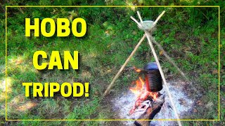 DIY HOBO CAN TRIPOD  [New Project]  [No Lashing Required]