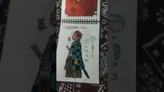 tanjiro drawing #shortsfeed #drawing #drawing #satorugojou #tanjiro #viralshorts #demonslayer