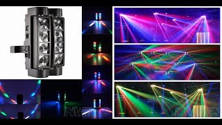 Dj Party bar 8x3w rgbw dmx Mini Led beam spider moving head light
