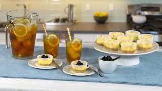 Mini Lemon Cheesecakes with Blueberries