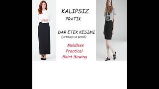 Kalipsiz - Prati̇k Dar Etek Kesi̇mi̇ Easy Modless Prati̇cal Ski̇rt