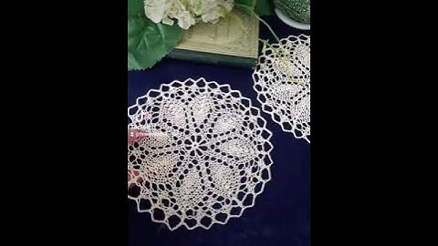 Shabby chic doily decoration by Fine Crocheted Jewelry