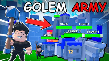 i built a GOLEM ARMY in Roblox Build a Golem Army!