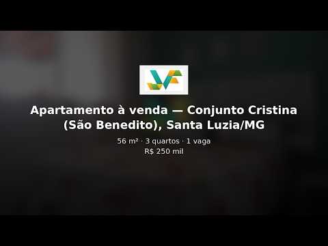 Vídeo: Apartamento com 3 Quartos à Venda em Santa Luzia – Conjunto Cristina (São Benedito)