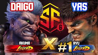 🔥 SF6 — Daigo vs Y.A.S🔥(Ryu vs Akuma) - Street Fighter 6 High Level