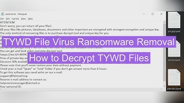 Files Encrypted by TYWD Ransomware – How to Decrypt .tywd Files