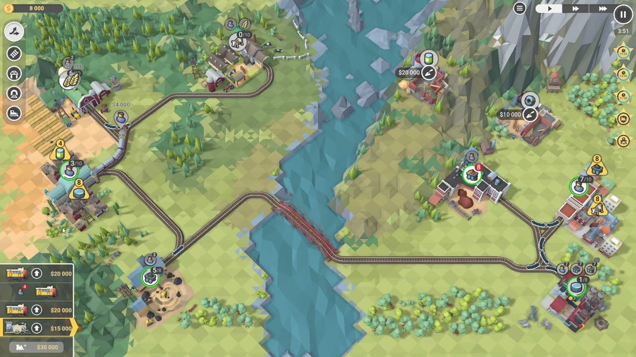 Train Valley 2 DLC (Workshop Gems. Emerald) Level 2:Bergenland