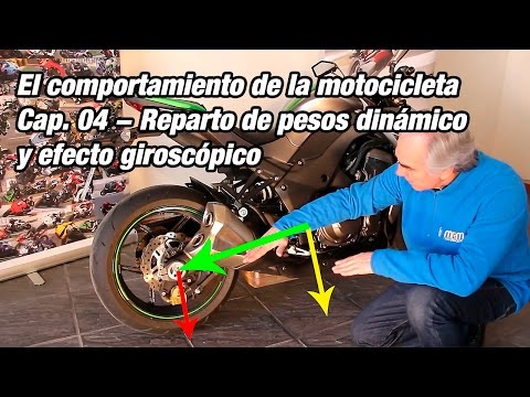 Reparto de pesos dinámico y Efecto giroscópico en una motocicleta (por Carlos Morante)