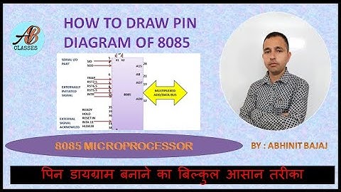 How to draw pin diagram of 8085 microprocessor