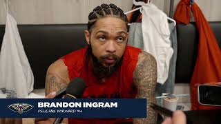 Brandon Ingram talks road record, Naji Marshall | Pelicans at 76ers Postgame 3\/8\/24