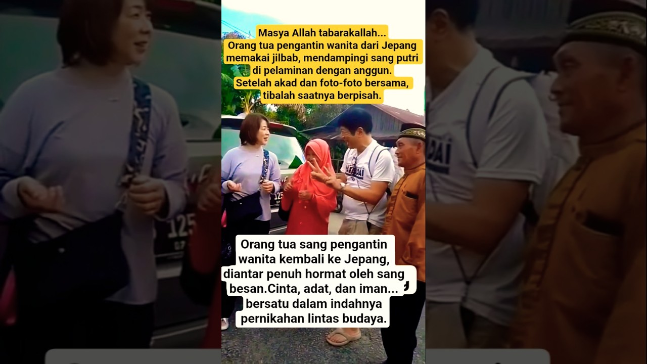 Momen Haru Perpisahan Orang Tua dari Jepang Setelah Nikahkan Putrinya dengan Pria Indonesia #shorts