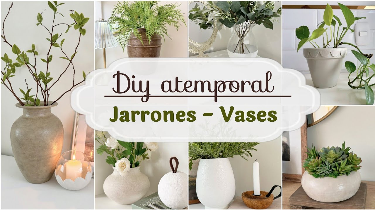 DIY 🏡 8 Ideas de Jarrones para Todo el Año | Ideas de Transformaciones 