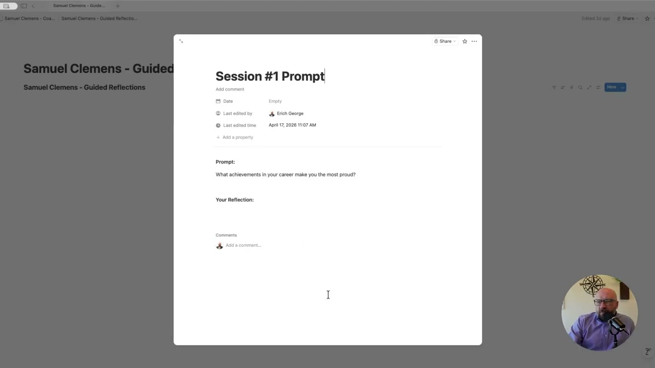 YouTube video walkthrough of the Career Coordinates Coaching Dashboard