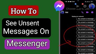 How To See Unsent Messages On Messenger 2023 | See Removed Messages on Messenger screenshot 5