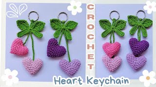 Easy Way to Crochet a Heart Keychain for Beginners || Crochet Tutorial