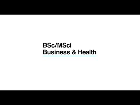 UCL GBSH BSc/MSci Business and Health Programme Information