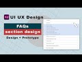 Faqs section design and prototyping in xd  adobe xd prototyping  adobe xd tutorial