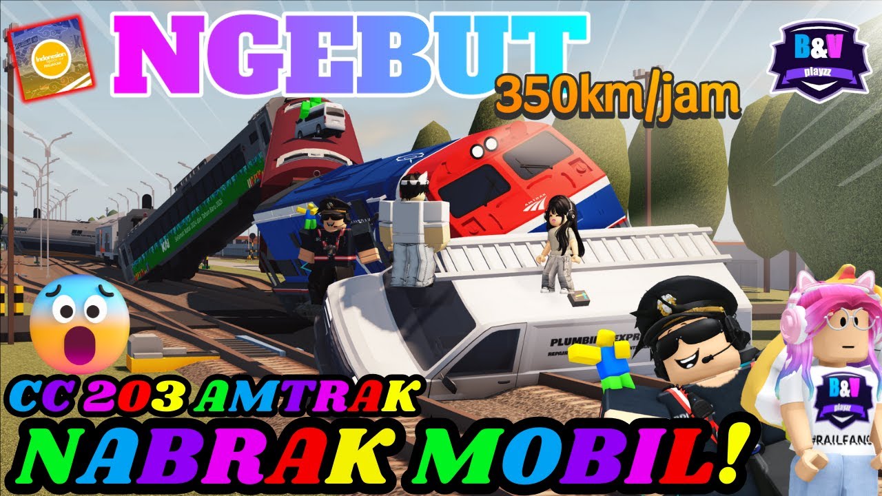 NGEBUT 350KM/JAM! CC 203 AMTRAK NABRAK MOBIL! 😱😱
