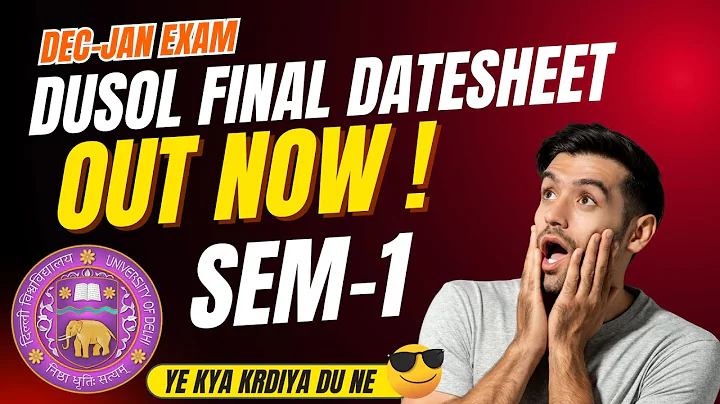 DU SOL Date Sheet Changed December 2025 | New Updated Schedule for Semester 1 | DU