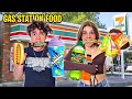 Eating Only GAS STATION FOOD For 24 Hours!! 🤮