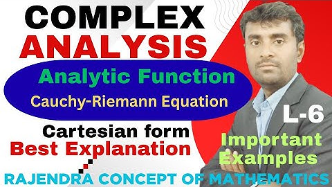Complex Analysis | Analytic Function & Cauchy-Riemann Equation | Cauchy -Riemann Equation Cartesian 