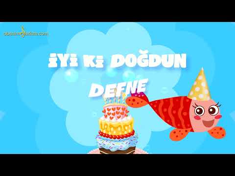 İyi ki Doğdun DEFNE  - İsme Özel Kırmızı Balık Doğum Günü Şarkısı