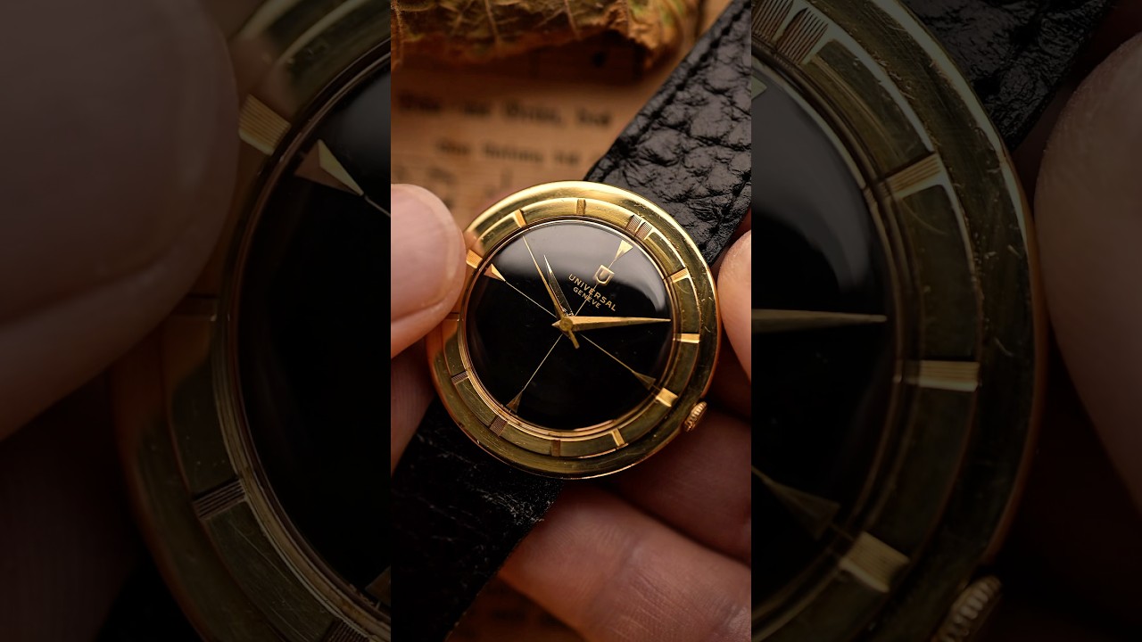 Universals Finest. 1950s UG Disco Volante in 34mm 18k yellow gold