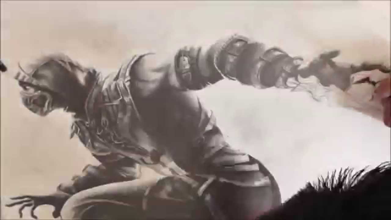 Dibujo De Scorpion Mortal Kombat X Youtube