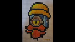 Comment Dessiner Bartaba Sirop D Erable Brawl Stars En Pixel Art Youtube - dessin pixel brawl stars leon