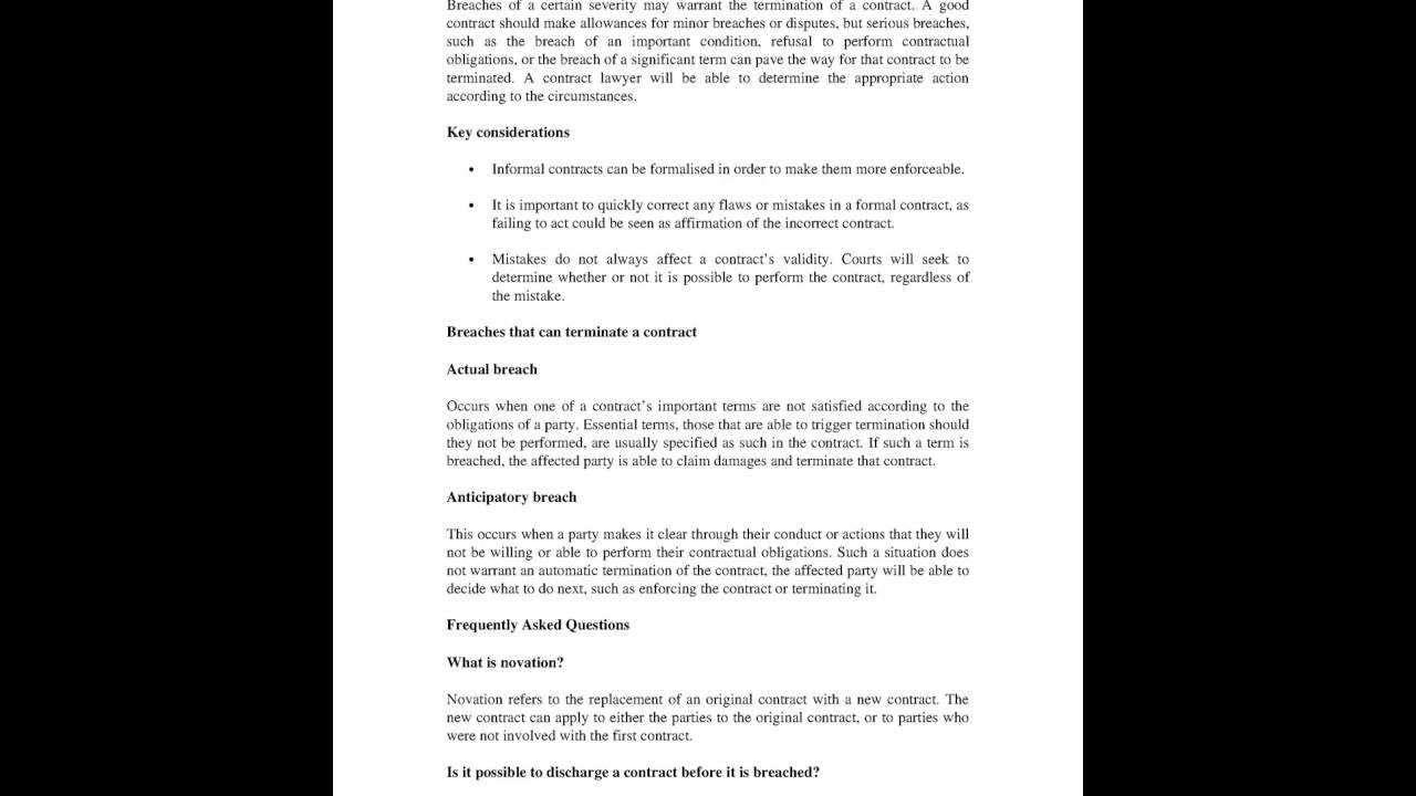 Contract Lawyer - Contract Termination