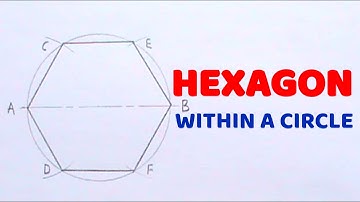 HOW TO DRAW A HEXAGON WITHIN A CIRCLE WHEN GIVEN THE LENGTH OF SIDE || Technical drawing