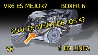 VR6 vs V6 vs 6 en Linea vs Boxer 6  Diferencias entre motores de 6 cilindros
