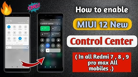 How To Enable New MIUI 12 Control Center in All Redmi Mobiles | Redmi New Control Panel ||
