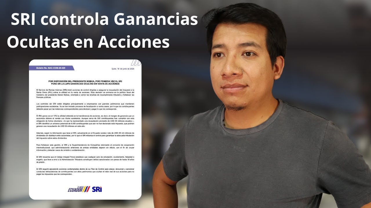 El SRI Controla las Ganancias de Acciones NO Declaradas ¿Qué pasa con nuestras Inversiones en Bolsa?