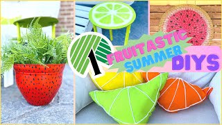 🍉 DOLLAR TREE DIY FRUITASTIC OUTDOOR DECOR TO BRIGHTEN UP YOUR PATIO THIS SUMMER!