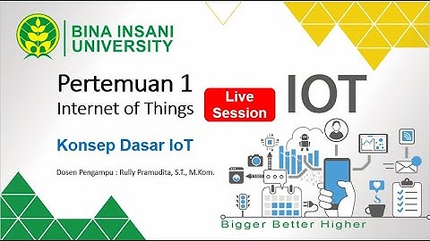 IoT Pertemuan 1 - Live Session Zoom