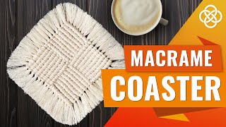 Square Macrame Coasters | Boho Home Decor | Easy Macrame Tutorial