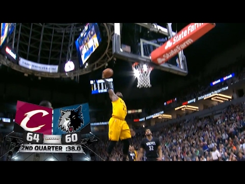 LeBron James Two Monster Dunks Cavaliers Vs Timberwolves February 14 2017 2016 17 NBA Season